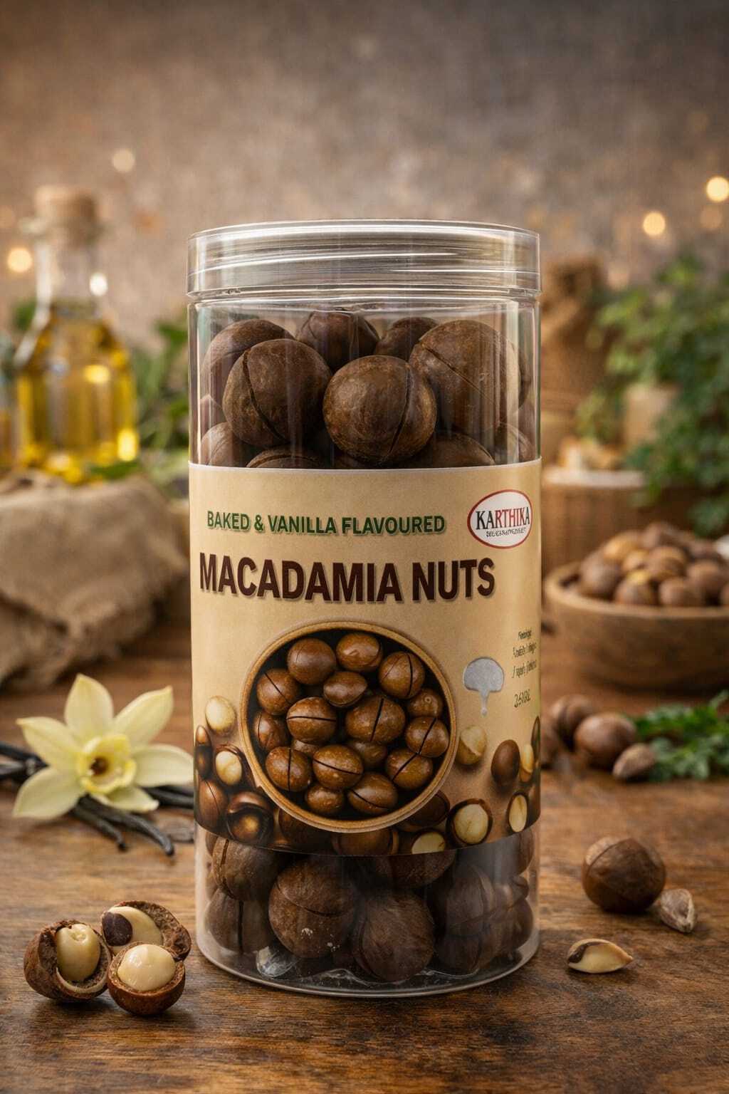 KARTHIKA MACADAMIA NUTS WITH SHELL 500 GM